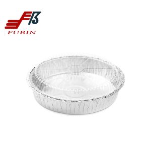 FDA Disposable Round Foil Trays Aluminum Pizza Pan With Lids