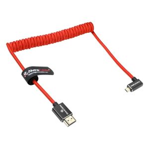 Alvin's 8K Right Angle Micro HDMI Cable Coiled 48Gbps