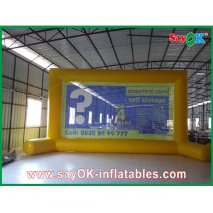Air Screen Outdoor Yellow Inflatable Movie Screen Advertising Billboard With
