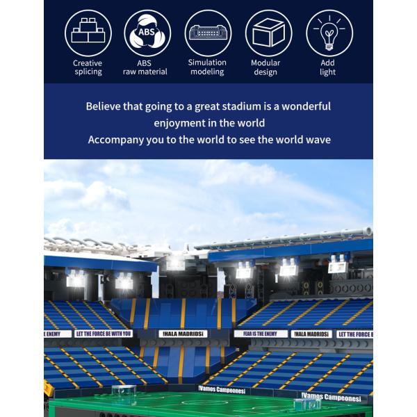 Educational Toys for Bernabeu Football Stadium Model Building Blocks 1 600 Scale 8kg