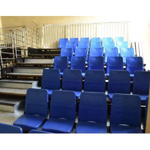 Indoor Foldable Chair Galvanized Retractable Bleacher Seating With LED