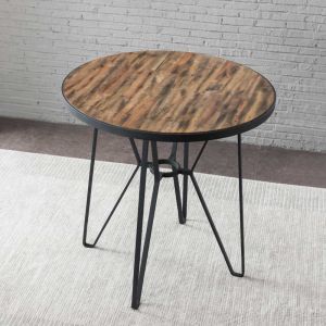 Wood Color 48.03" X 48.03" X 30.7" Simple Modern Dining Table / Round Dinner