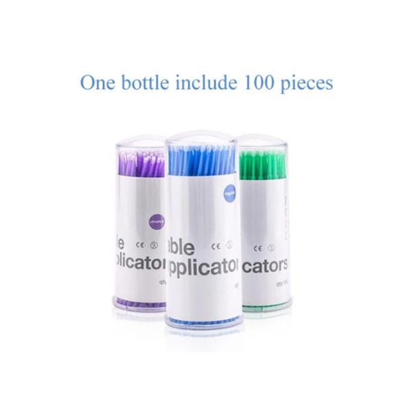 Wholesale Disposable Micro Fiber Eyelash Cleaning Brush Spoolie Dental Applicator Plastic Micro for Eyelash Extensions