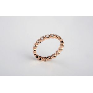 China Italina fine fashion jewelry shiny red apple CZ Wedding Ring on sale