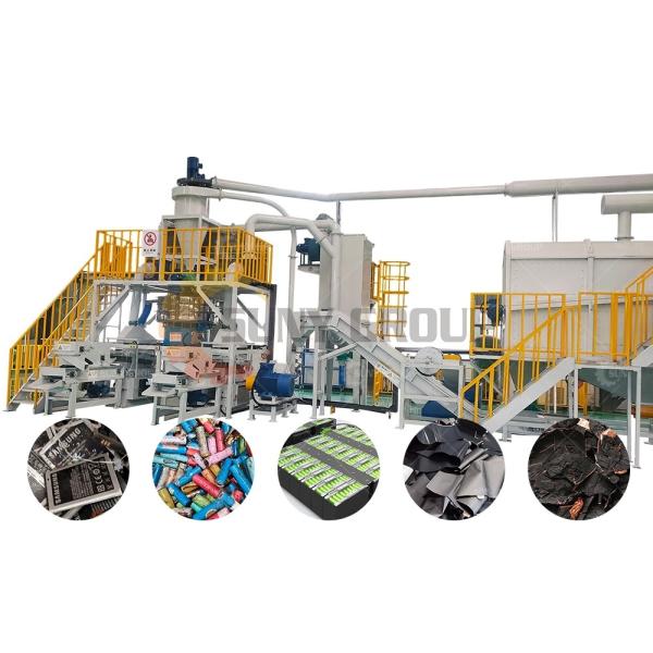 Engine-Powered Scrap Lithium Battery Recycling Line with Fully Automatic