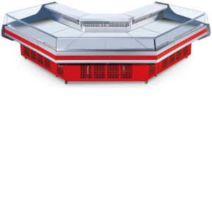 Restaurant Deli Display Refrigerator 2m 3m Open Fresh Meat Display Cooler