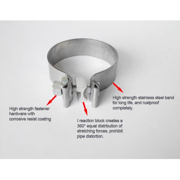 Catalytic Converter Repair Parts 2.5" Narrow Band Clamp For Exhaust Tip