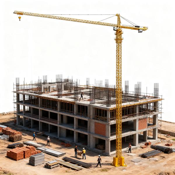 Buy Tower Crane Slewing 0-0.64rmin Lifting Crane System with Trolleying 0-50mmin Providing Load Transport and Enhanced Operational Safety at wholesale prices