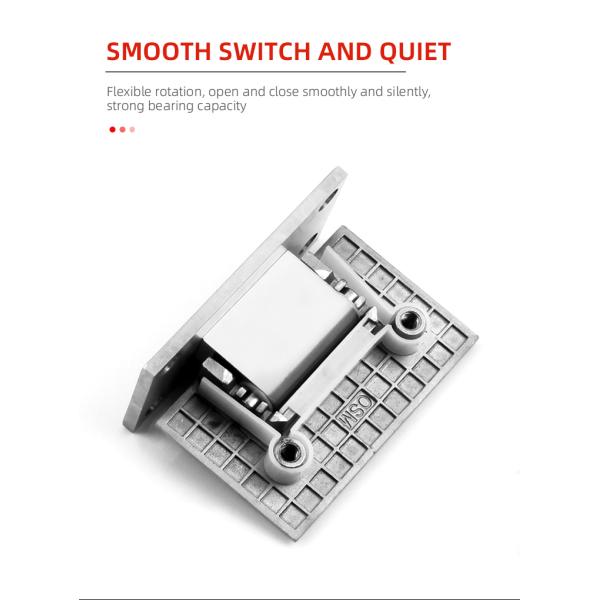 Long Life 90 Degree Frameless Brass Pivot Glass Screen Door Shower Hinges for Shower Cabins