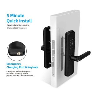 WiFi Biometric Fingerprint Main Digital Cord Keyboard Automatic Lock Door with