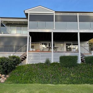 Rainproof Outdoor Zip Track Blinds With Adjustable Openness Factor