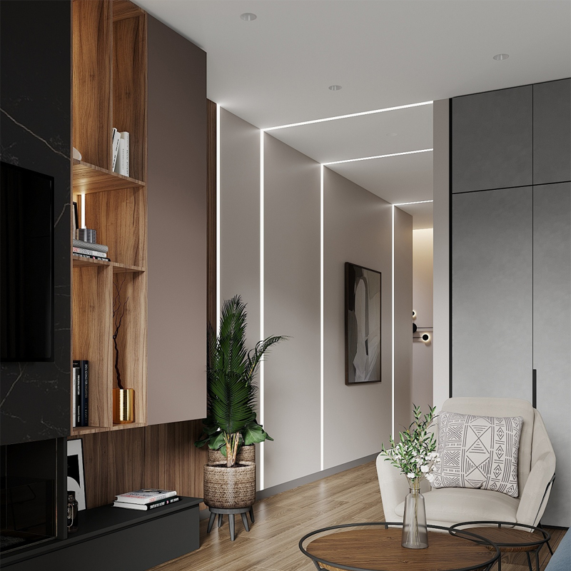 China Gypsum Wall PC PMMA Led Aluminum Channel H12.5mm Led Light Strip Profile on sale