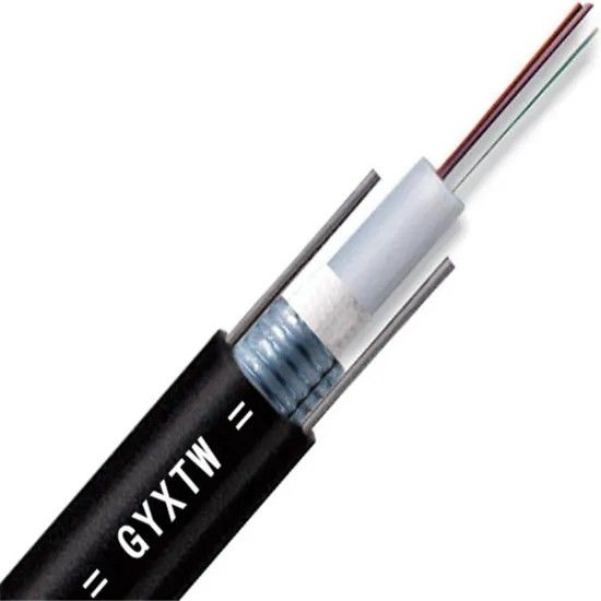 corning armored fiber optic cable  Black Outer Sheath GYXTW factory type power telecommuniction 1