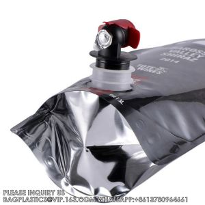 Custom Stand Up Pouch Bag Liquid 1.5L Wine Pouch Aluminum Foil Stand Up Pouch