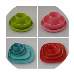 BIO-DEGRADABLE BAMBOO FIBER PLATE, CUSTOMIZED LOGO AND PRINTING, HEALTHY,