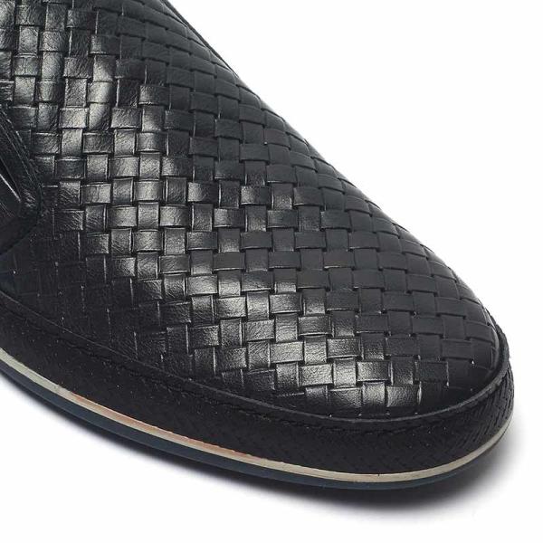 Black Anti Skid Mens Leather Casual Shoe