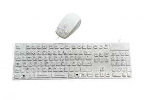 Quality Rubberized Surface Computer Keyboard And Mouse , 110 AZERTY Key Metal Keyboard And Mouse for sale