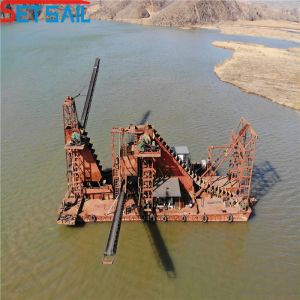 Chain Bucket Sand Diamond Dredger Full Automatic for River Gold Prospecting