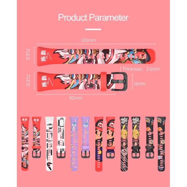 Sweat Proof 21mm Silicone Watch Band With Plastic Clasp