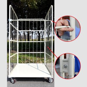 China Warehouse Foldable 20mm Tube 500KGS Roll Cage Containers on sale