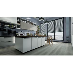 Eco Friendly Stone Plastic Composite Vinyl Flooring 7x48'' Seamless Kazan Walnut