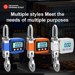 LCD Display Portable Digital Crane Scale 300 kg Scale With Hooks for Farm