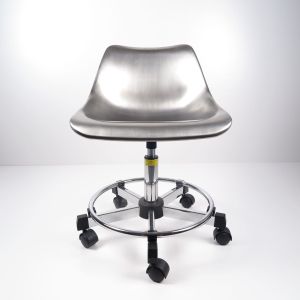 Silver Ergonomic Lab Chairs 201 Stainless Steel For Clean Room / Laboratory