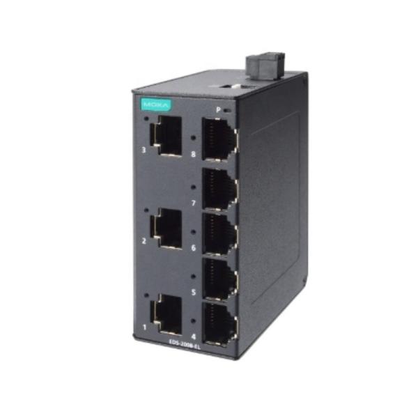 Buy 100% Original Entry-level EDS-2008-EL 8-port Unmanaged Ethernet Switches with QoS Function and Metal Housing at wholesale prices