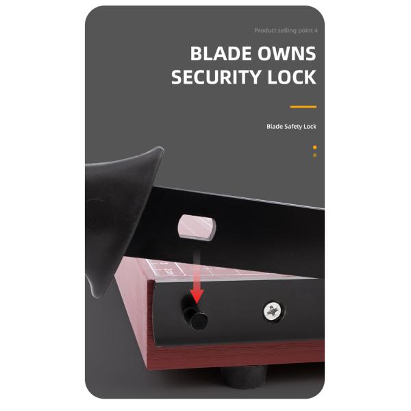 Mini Paper Cutter with Wooden Base Manual Paper Trimmer from ZEQUAN