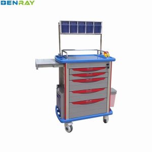 Quality 850 X 520 X 950mm ABS Anesthesia Trolley Instrument With Four Aluminum Columns for sale