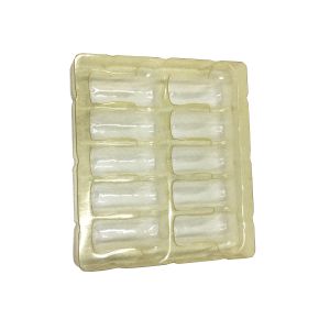 Transparent 0.55mm Thick Plastic Blister Packaging 10ml Vial Holder Tray