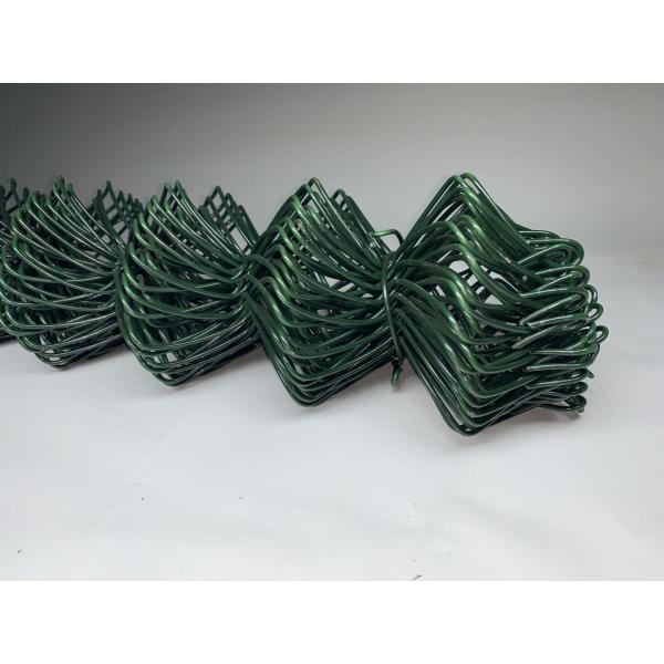 Buy Green Chain Link Fencing Fabric PVC Coated 9 Gauge 4ft X 50ft Galvanized at wholesale prices
