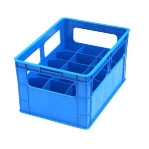 15-Bottle Plastic Soda Water And Beer Crate With 4-Side Handles Wholesale 12 15