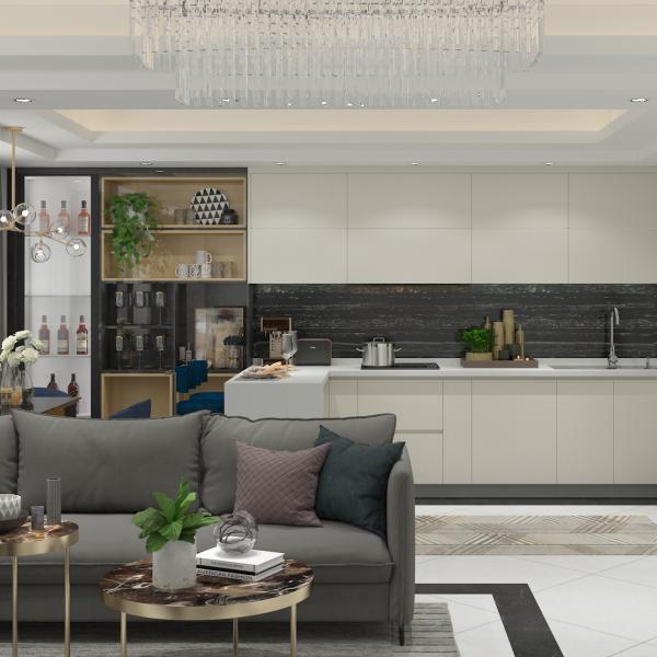 Buy Modular Kitchen Cupboard Set Cabinet Modern Kitchenette With Sink Melamine at wholesale prices