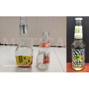 50hz 2kw Sauce Glass Bottle Labeling Machine 1500bph -3000bph