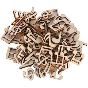 Wooden Music Note Mixed Decorative Note Wood Slices for Concert Wedding Christmas Party Home Decorations