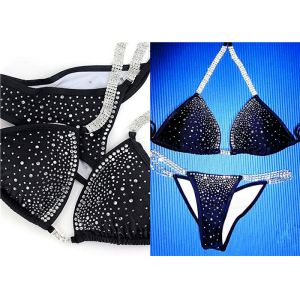 China Stretchy NPC Bikini Competition Suits , Women Fitness Competition Swimwear on sale