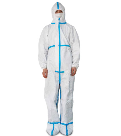 Buy Flame Retardant Disposable Protective Coveralls With Elastic Wrist / Ankle / Waist at wholesale prices