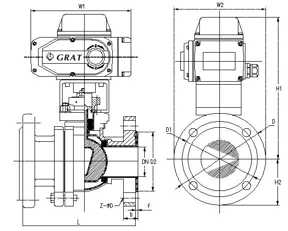 Dn15 Fluorine Ball Valve with Electric Actuator