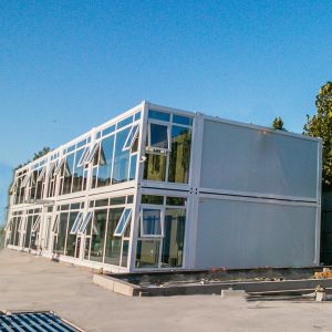 Office Living on Construction Site Flat Pack Container House with Customized