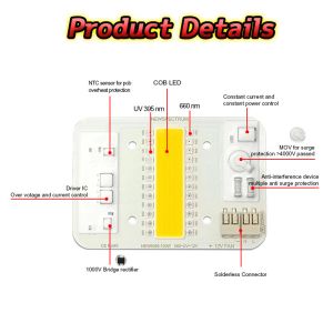 100W Ac Cob Led Plant Growth Light AC 220V 100W Unmanned Driving Solderless