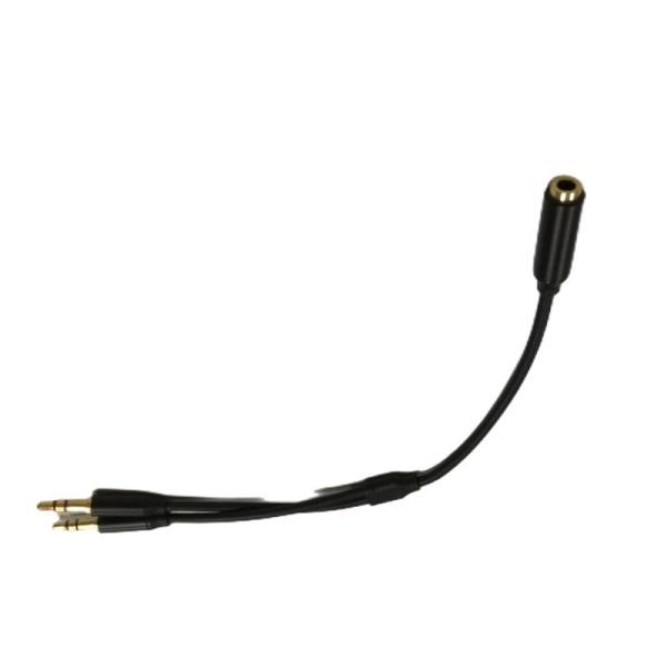 Y Splitter Cable Wire Harnesses Audio Cable Headset 3.5mm 2 Male Mic Cable