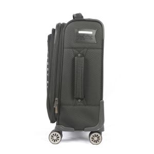 Perry Soft Polyester Black Trolley Luggage Sets