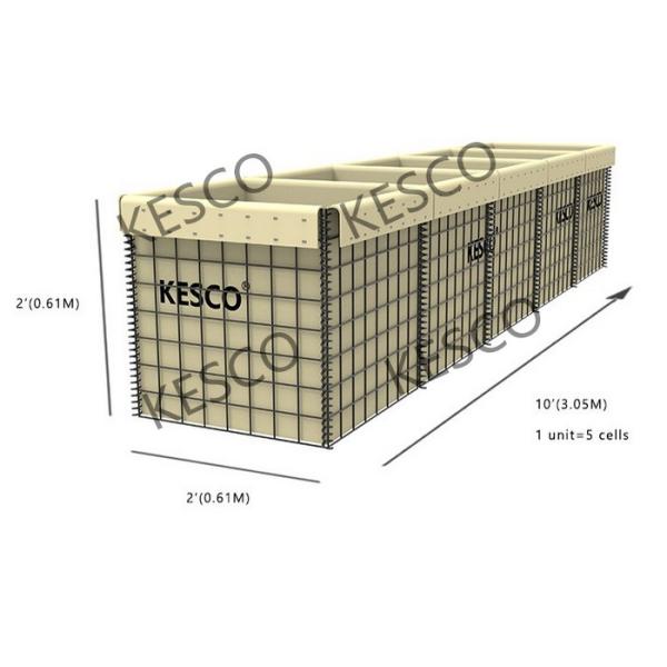Buy HESCO MIL 5 Series Military Sand Wall Hesco Barriers Zinc -5% Aluminum Alloy Wire at wholesale prices