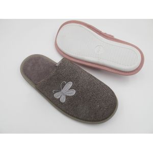 Anti Slip Womens House Slippers With Bow Trims Comfortable Feeling