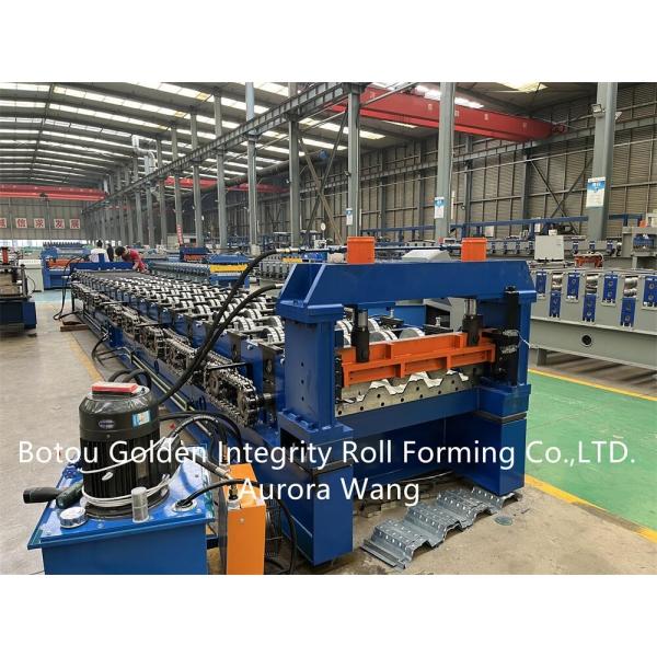 Buy PPGI/PPGL Deck Floor Roll Forming Machine 750mm Effective Width at wholesale prices