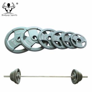 Cast Iron Black / Grey Hammerton 3 grip Barbell Weight Plates