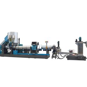 Quality BOPP Film Pelletizing Plastic Recycling Equipment with double Screen Changer for sale