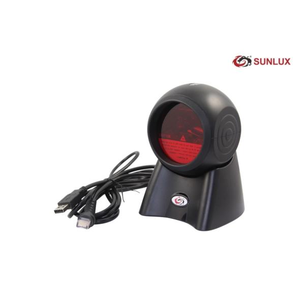 Buy Multi Directional Laser Barcode Scanner Round Case Adjustable USB Interface at wholesale prices