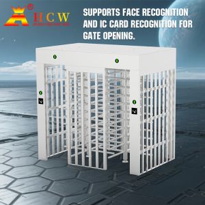 Smart Access Control Full Height Turnstile Stainless Steel For Construction Site